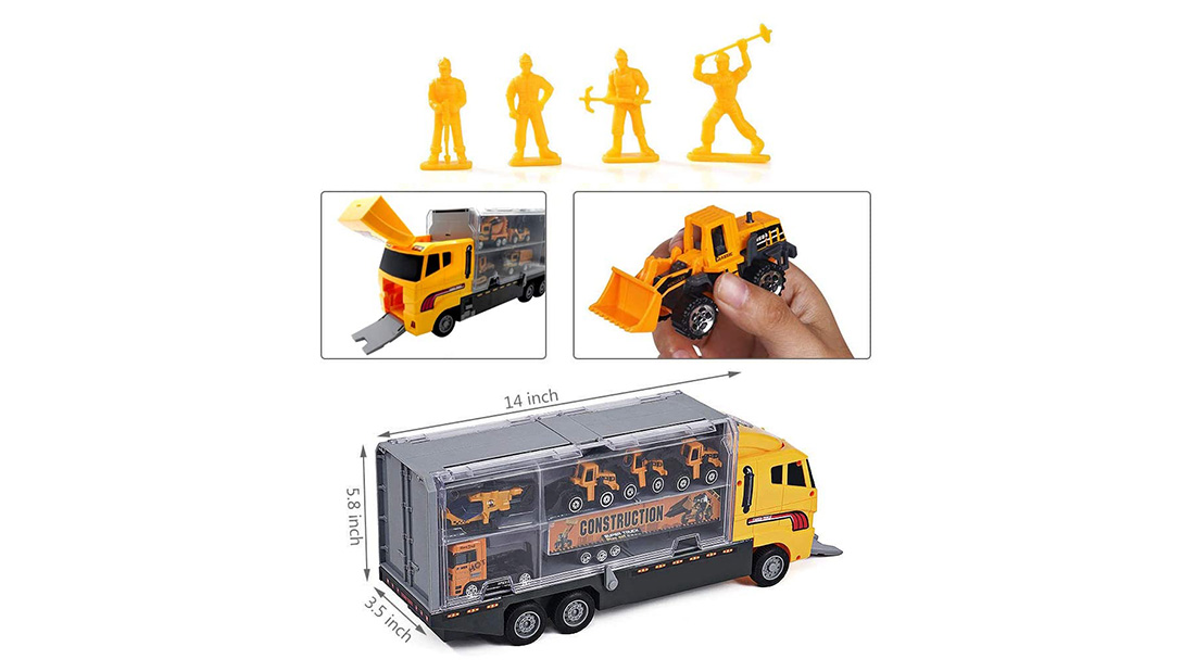 Toyard children's toy manufacturers pull back friction cars Die-cast Construction Truck